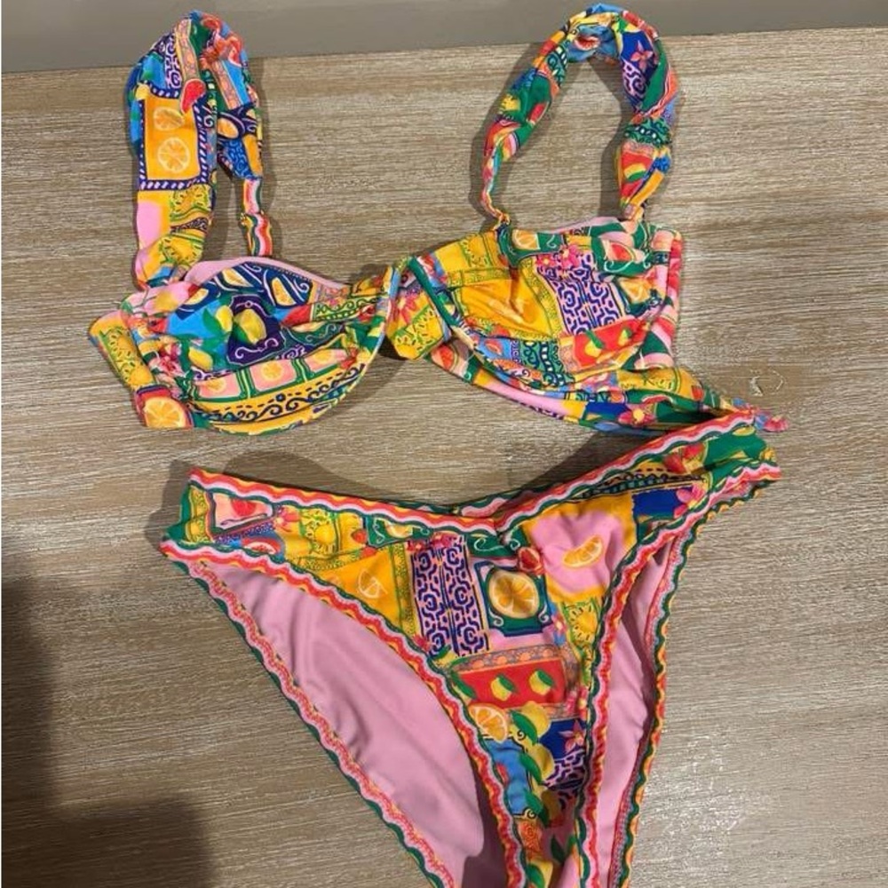 Colorful Patterned Bikini Set